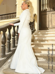 Leather skirt SSW-030HDS white