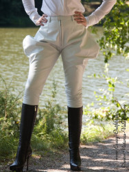 Leather trouser DS-414 white