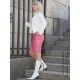 Leather skirt DS-520 pink