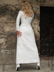 Ledermantel 4-012HDS Weiß