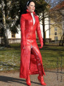 Leather coat, tight 4-012HDS red