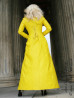 Leather coat, tight 4-012HDS yellow