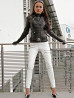 Leather trouser DS-420 white