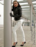 Leather trouser DS-420 white
