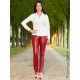 Leather trouser DS-420 dark red