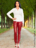 Leather trouser DS-420 dark red