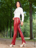 Leather trouser DS-420 dark red