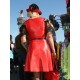 Leather dirndl DS-142 red