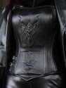 Leather corset DS-232 black