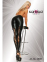 Wetlook-Leggings 18035 Schwarz