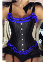 Straps corset 13994 black/blue