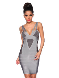 Bandage-Shape-Kleid 13390 Grau