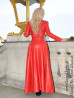 Leather dress 4-053 red