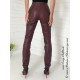 Leather trouser DS-420 burgundy