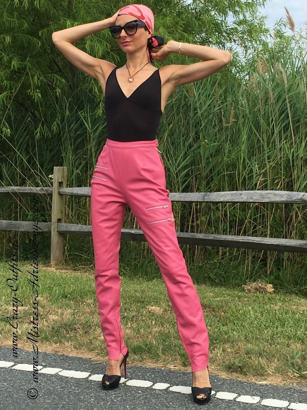 Lederhose DS-420 Pink