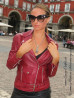 Leather jacket DS-614 burgundy