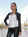 Leather corset 3-131 white