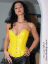 Leather corset 3-127 yellow