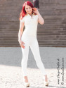 Faux leather leggings Razer white