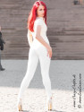 Faux leather leggings Razer white