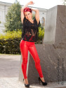 Faux leather leggings Razer red