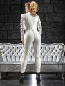 Vinyl catsuit 4-019V white