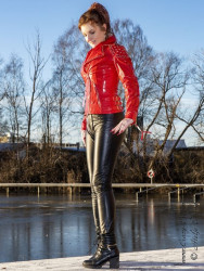 Lackjacke DS-634V Rot