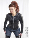 Leather jacket "Scarlett" DS-658 black