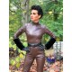 Leather catsuit DS-704 brown