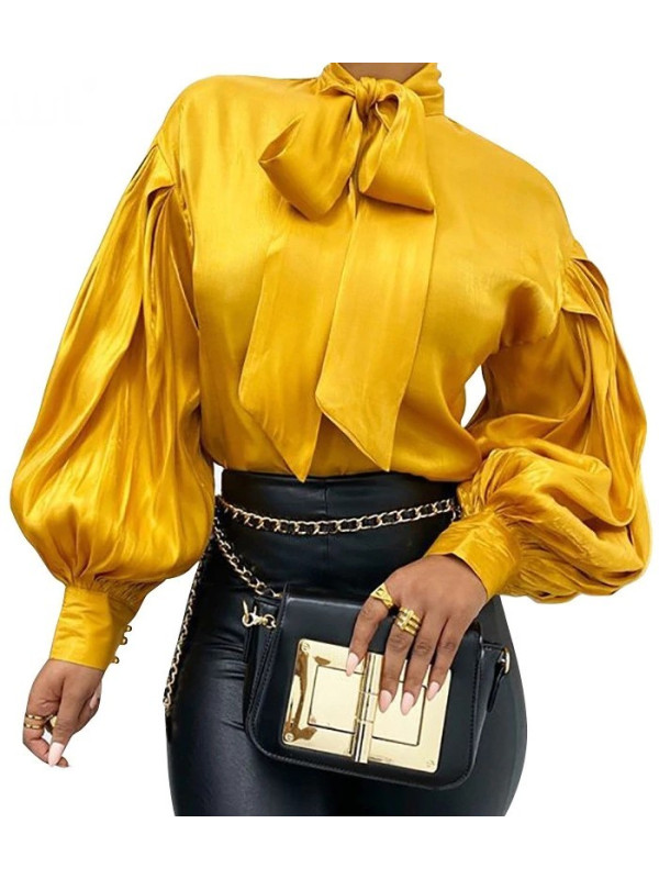 Schluppenbluse "Grace" Gelb