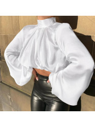 Crop Bluse "Rachel" Weiß