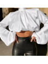 Crop blouse "Rachel" white