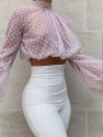 Crop Top Mesh white