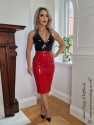 Vinyl skirt DS-518V red/black