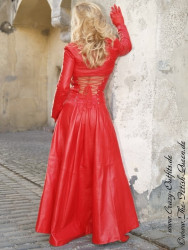 Lederkleid DS-007 Rot