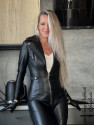 Leather catsuit "Foxysuit" DS-710 black