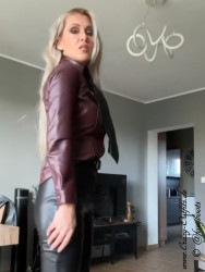 Lederbluse DS-316 Burgunder