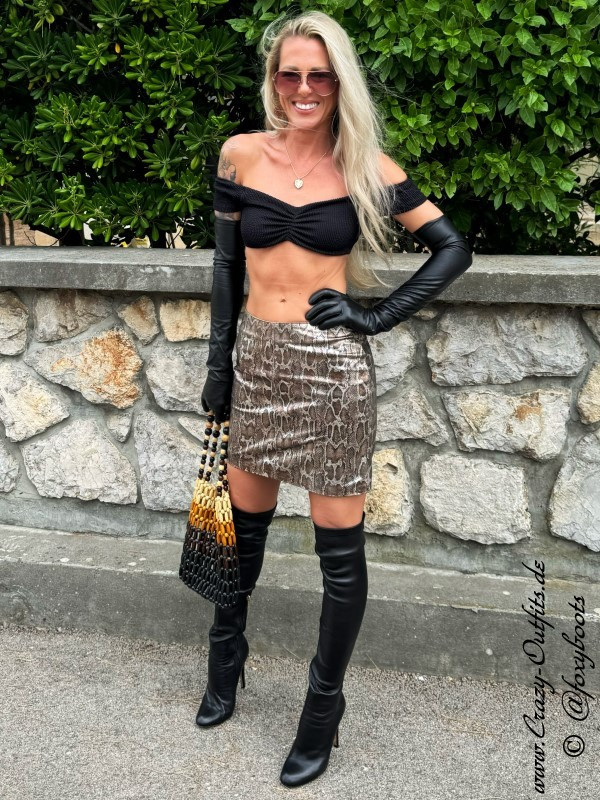 Knee High Minirock Und Stiefel Knee High Stiefel Rock Outfit