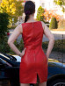 Lederkleid DS-036 Rot