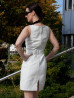 Leather dress DS-036 white