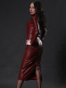 Leather skirt DS-072 burgundy