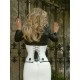 Leather corset 3-140 white/black