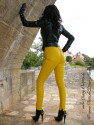 Leather trouser DS-400 yellow