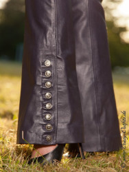 Lederhose DS-408 Dunkellila