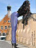 Leather trouser DS-418 purple