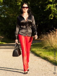 Lederhose DS-418 Rot