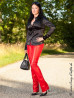 Leather trouser DS-418 red