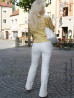 Leather trouser DS-418 white