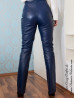 Leather trouser DS-418 blue
