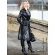 Leather coat DS-624 black